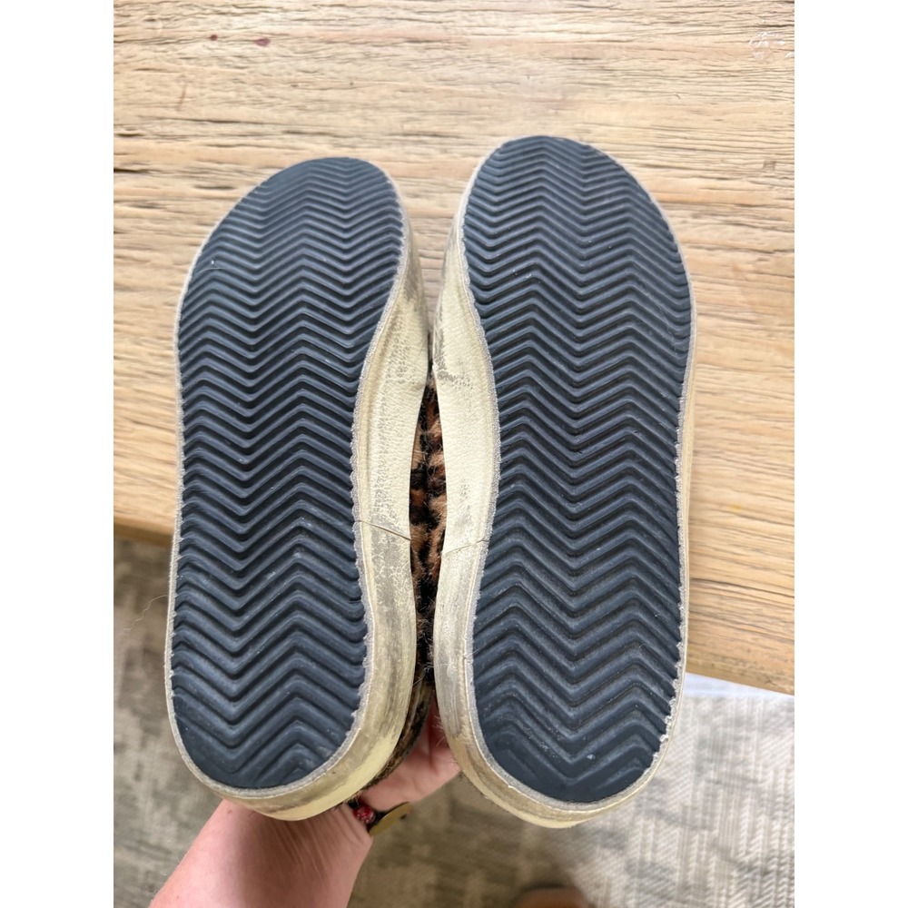 Golden Goose CURRENT ONLINE Superstar Leopard Print Calf Hair Black Star Size 39 - Picture 5 of 9
